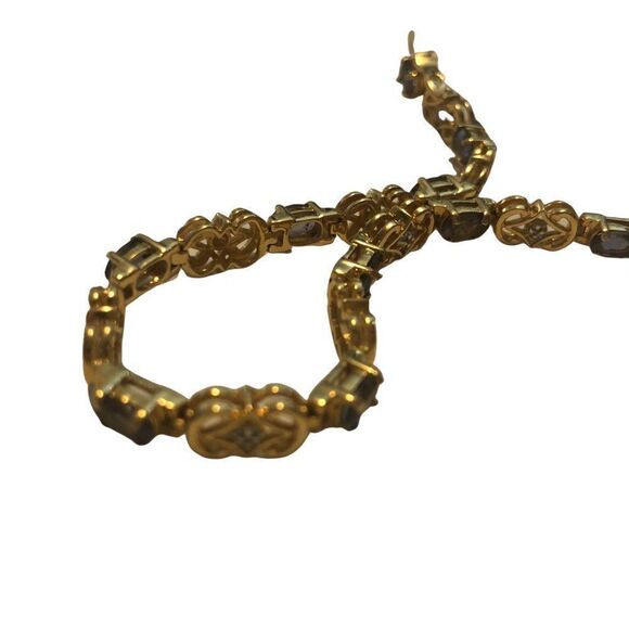 QVC 925 CI Gold Plated Sterling Silver Bracelet - Picture 5 of 11